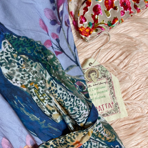 Aratta Silent Journey Peacocks Bird Kimono Jacket - Picture 7 of 11